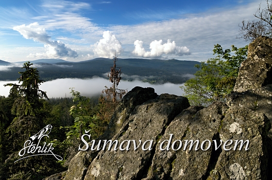 Šumava domovem, knížka nakladatelství Stehlík – Šumavská témata očima několika desítek místních obyvatel. Bohatý fotografický doprovod. Výhled ze Stožecké skály – foto (cc) Petr Pavouk Hajner 2016 knížka Šumava domovem